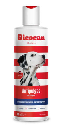 Shampoo Ricocan Antipulgas para Perros Frasco 380ml